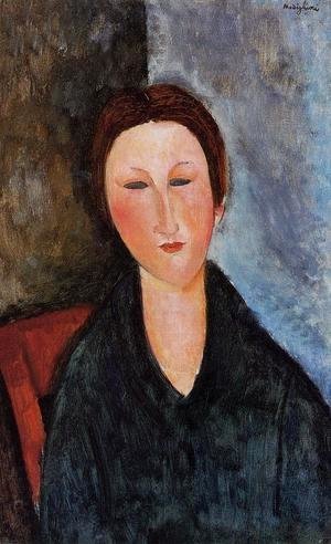 Amedeo Modigliani - Bust of a Young Woman (aka Mademoiselle Marthe) 1916 1917