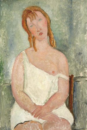 Amedeo Modigliani - Jeune fille assise en chemise