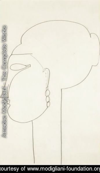 Amedeo Modigliani - Tete De Femme 3
