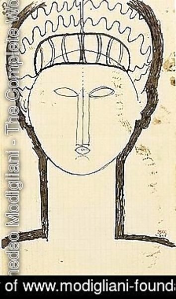 Amedeo Modigliani - Taete et Epaules de face