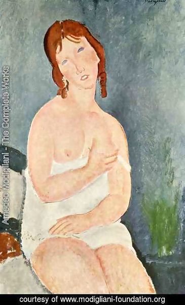 Amedeo Modigliani - Young Woman in a Shirt (The Little Milkmaid)