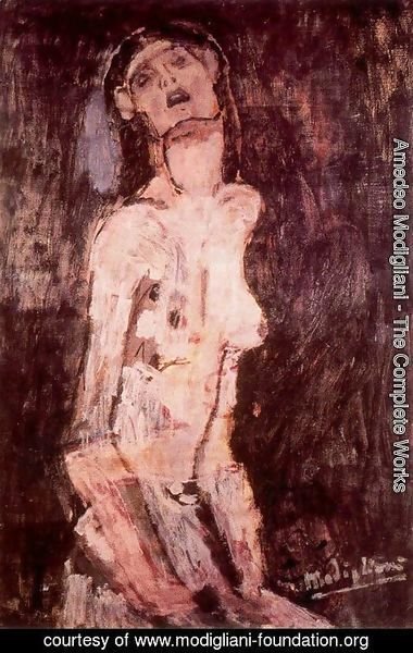 Amedeo Modigliani - A suffering nude