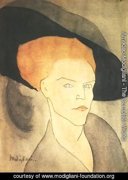 Amedeo Modigliani - Head Of A Woman With A Hat