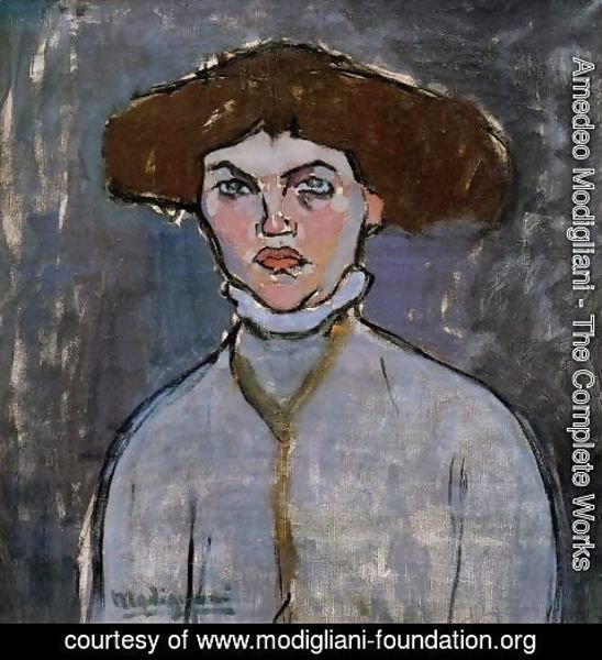 Amedeo Modigliani - Head Of A Young Woman