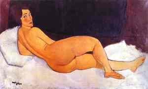Amedeo Modigliani - Nude Looking Over Her Right Shoulder