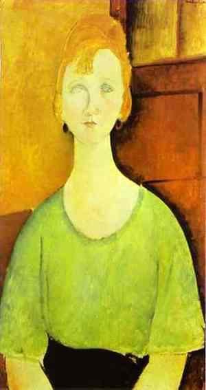 Girl In A Green Blouse