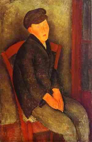 Amedeo Modigliani - Seated Boy With Cap