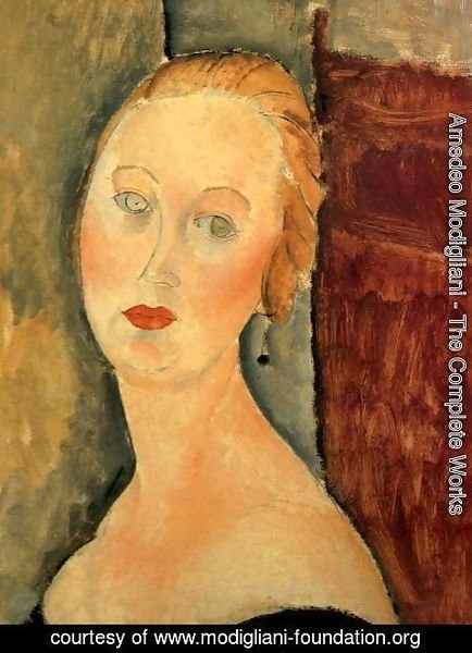 Amedeo Modigliani - A Blond Woman   Portrait Of Germaine Survage