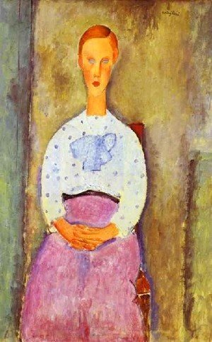 Amedeo Modigliani - Jeaune Fille Au Corsage A Pois